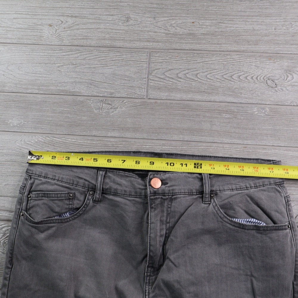 Mugsy Jeans Mens 36x30 Gray Beans Slim Fit Tapered Stretch Denim Pants Comfort - Picture 8 of 10